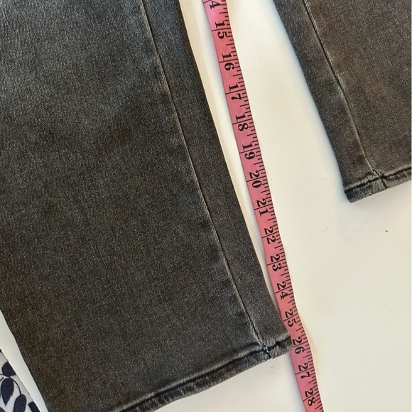 Donna Wash Black Cotton Blend High Rise Hidden Stretch Straight Leg Jeans Size 4 - Picture 12 of 14